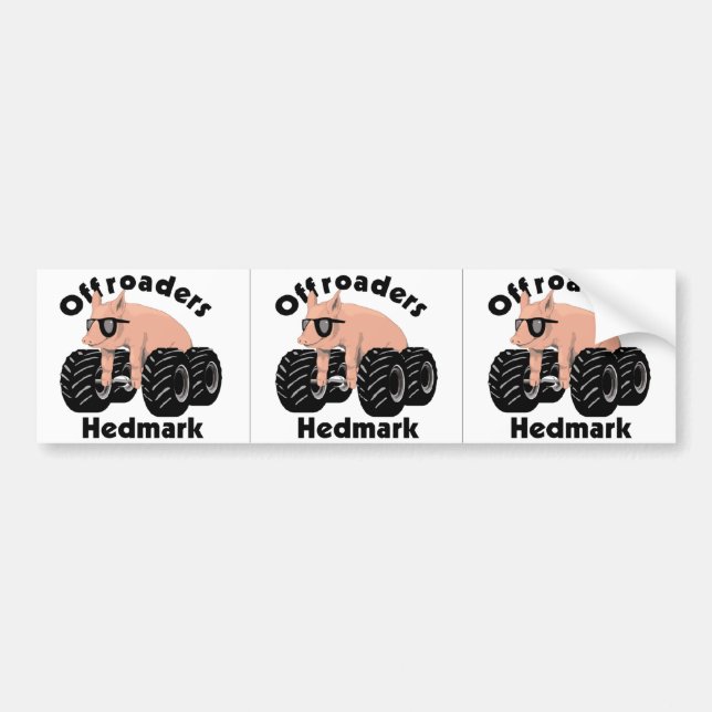 Offroaders Hedmark - 3 Logo white Bumper Sticker (Front)
