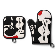 Offset Chamber: Abstract Black, White & Red