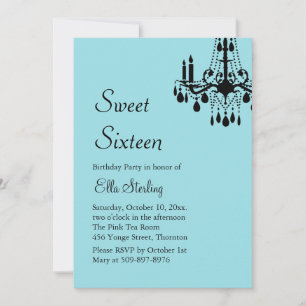 Offset Grand Ballroom Birthday Invite (turquoise)