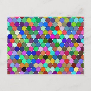 Offset Hexagons Postcard