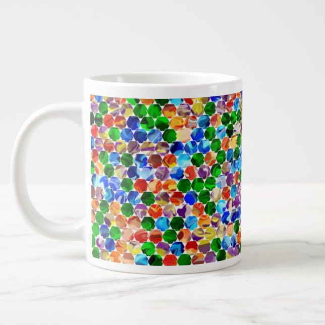 Offset Hexagons Swirl 20oz Mug (Left)