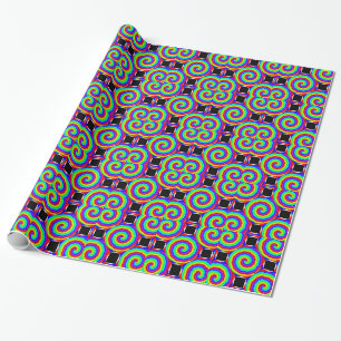 Offset Rainbow Spiral by Kenneth Yoncich Wrapping Paper