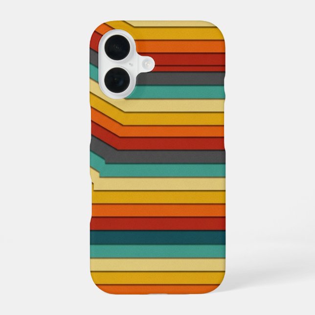 Offset Retro Layers iPhone Case (Back)
