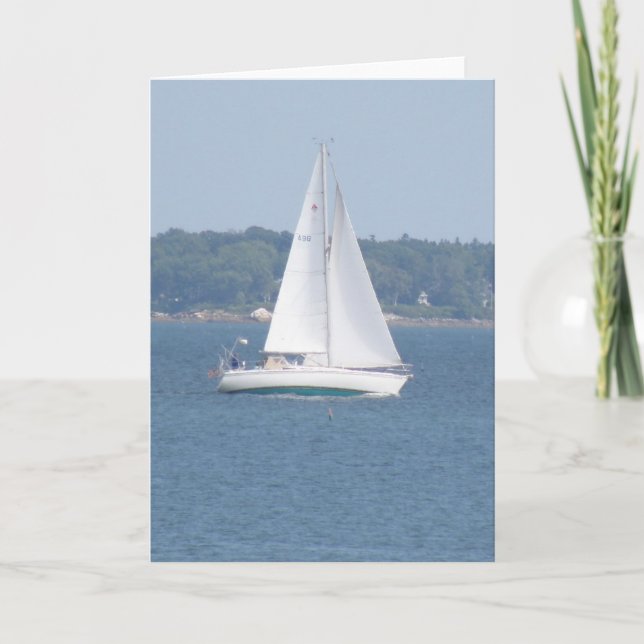 Offshore Cruise Sailing Greeting Card (Front)