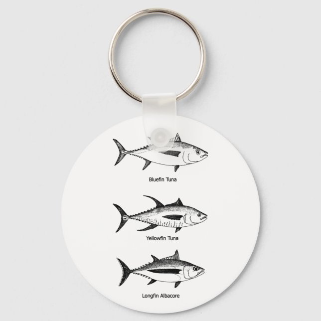 Offshore Fishing - Tuna Logo Keychain (Front)