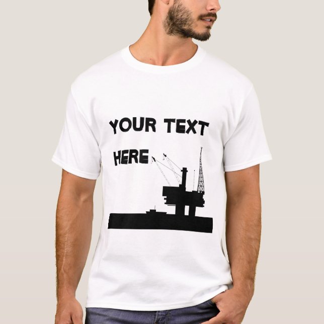 Offshore Oil Mens T-shirt Template (Front)