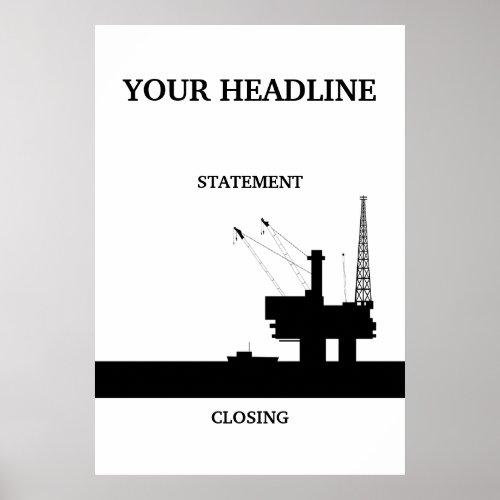 Offshore Oil Poster Template