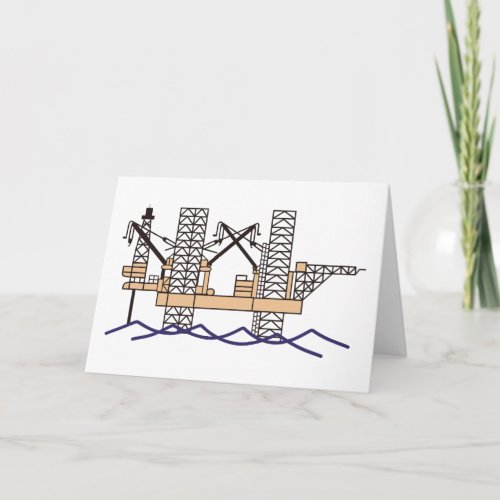Offshore Oil Rig Card