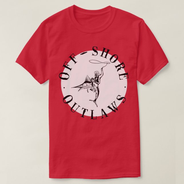 OffShore Outlaws Sticker T-Shirt (Design Front)