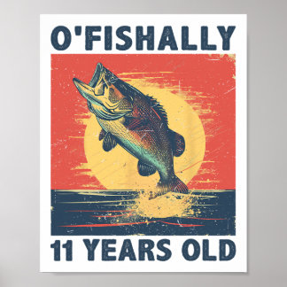 Ofishally 11 Years Old 2014 Fishing Fisherman 11th Poster