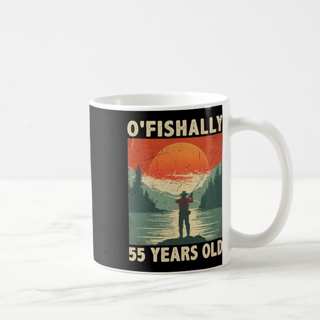 Ofishally 55 Years Old 1969 Fishing Fisherman 55th Coffee Mug (Right)