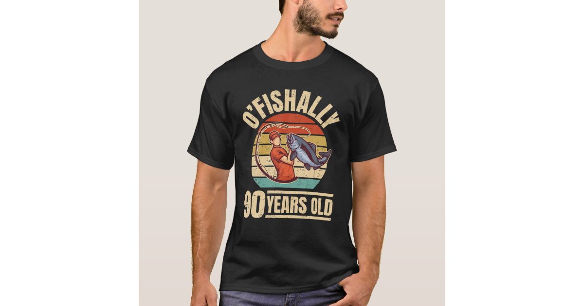 O'Fishally 6 Years Old fisherman funny birthday gift dad, fishing lover -  Ofishally - Long Sleeve T-Shirt