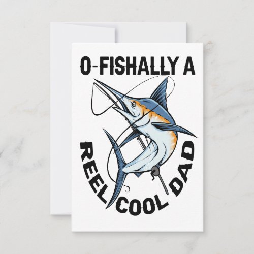 Ofishally A Reel Cool Dad Funny Fishing Father  Thank You Card