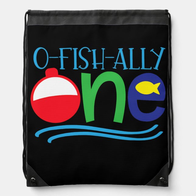 Ofishally ONE baby O fish ally ONE  Drawstring Bag (Front)