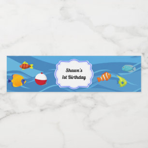 O'fishally One Party Water Bottle Label