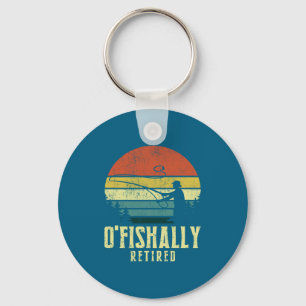 Ofishally Retired Funny Fishing Retirement  Keychain