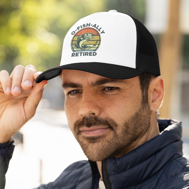 Ofishally Retired Funny Fishing Trucker Hat (Creator Uploaded)