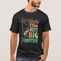 Ofishally The Best Big Brother Cute Boys Fishing T-Shirt