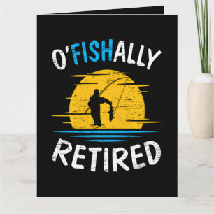Ofishially Retired Plan Fishing Fisherman Card