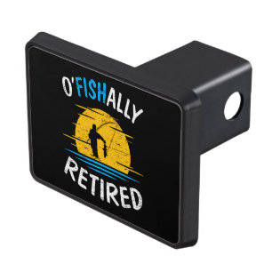 Ofishially Retired Plan Fishing Fisherman Hitch Cover