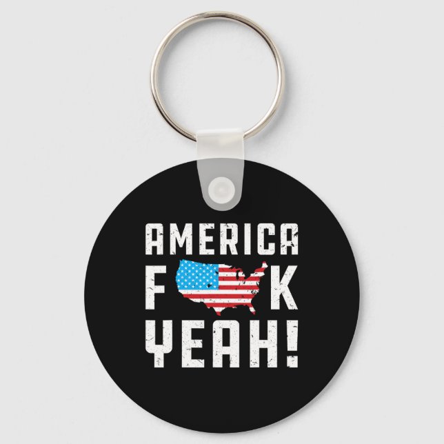 Ofjuly America Yeah Funny Gift  Keychain (Front)