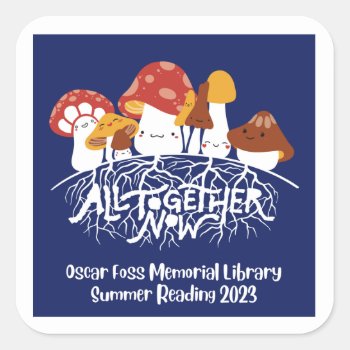 Ofml Summer Reading  Square Sticker by OFMLStore at Zazzle