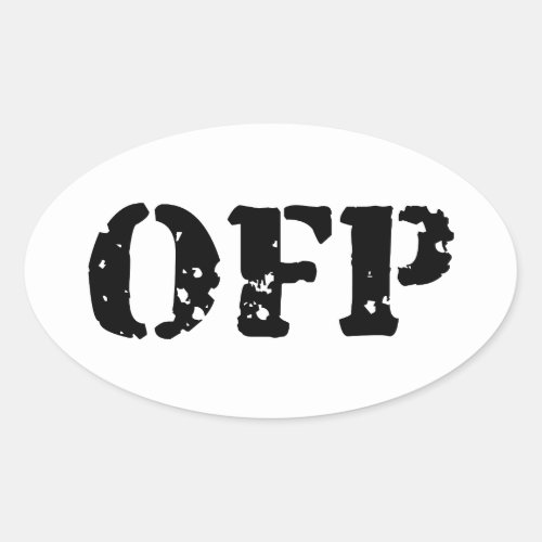 OFP OVAL STICKER