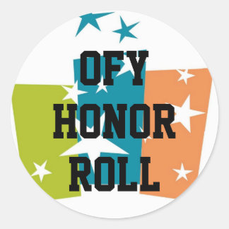 OFY Honor Roll small Classic Round Sticker