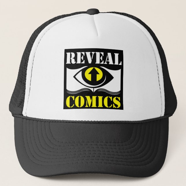 OG Black and White Reveal Comics Trucker Hat (Front)