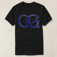 OG Blue bandana print Mens Original Gangster Long T-Shirt | Zazzle