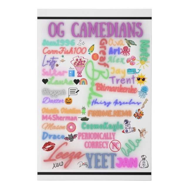 OG Camedian Keepsake Board Faux Canvas Print (Front)
