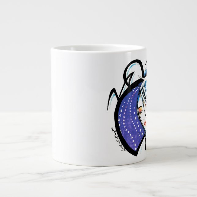 OG Graffiti Geisha Tattoo Design Giant Coffee Mug (Front)