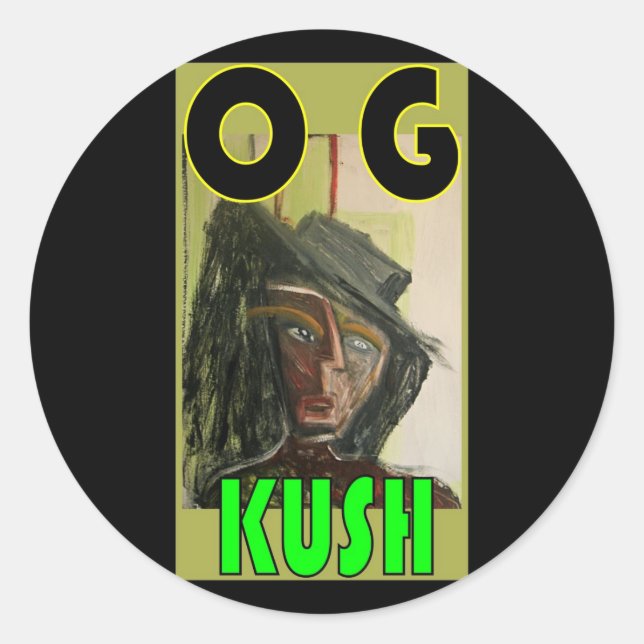 OG KUSH CLASSIC ROUND STICKER (Front)