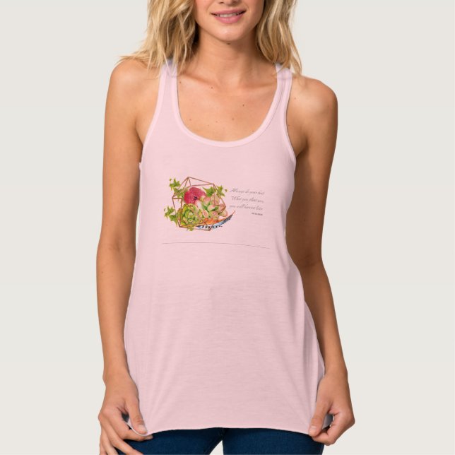 Og Mandino Quote Succulents Tank Top (Front)