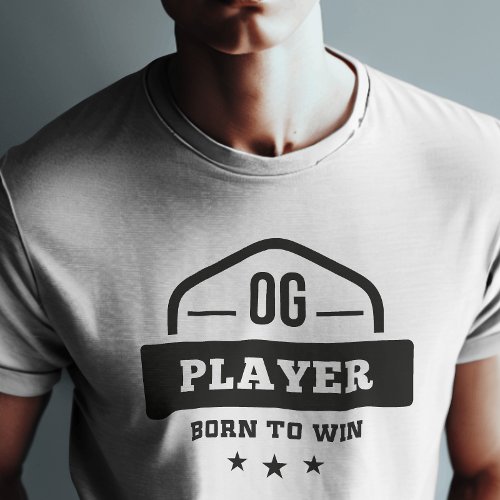 OG Player Born to Win Vintage Gaming Community T_Shirt