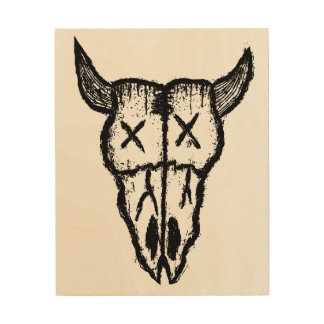 OG skull Wood Wall Art