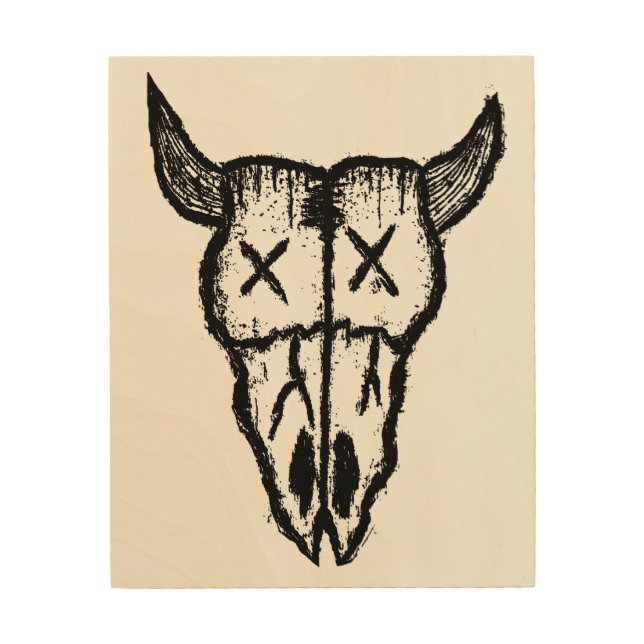OG skull Wood Wall Art (Front)