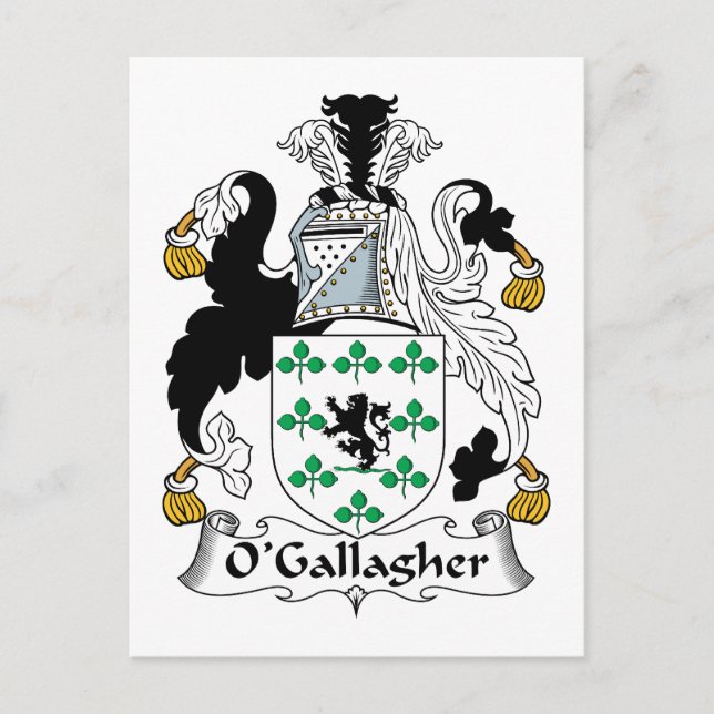 O'Gallagher Family Crest Postcard (Front)
