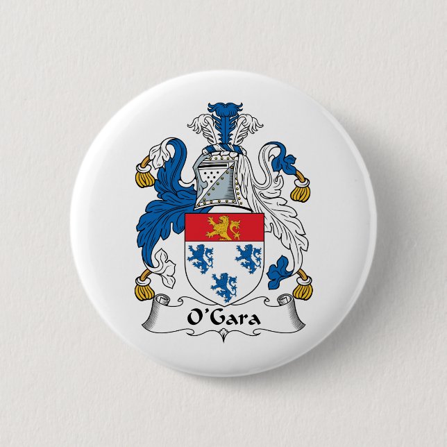 O'Gara Family Crest Pinback Button (Front)