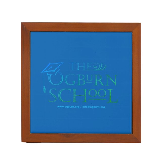 Ogburn Desk Organizer - Blue/Green (Front)