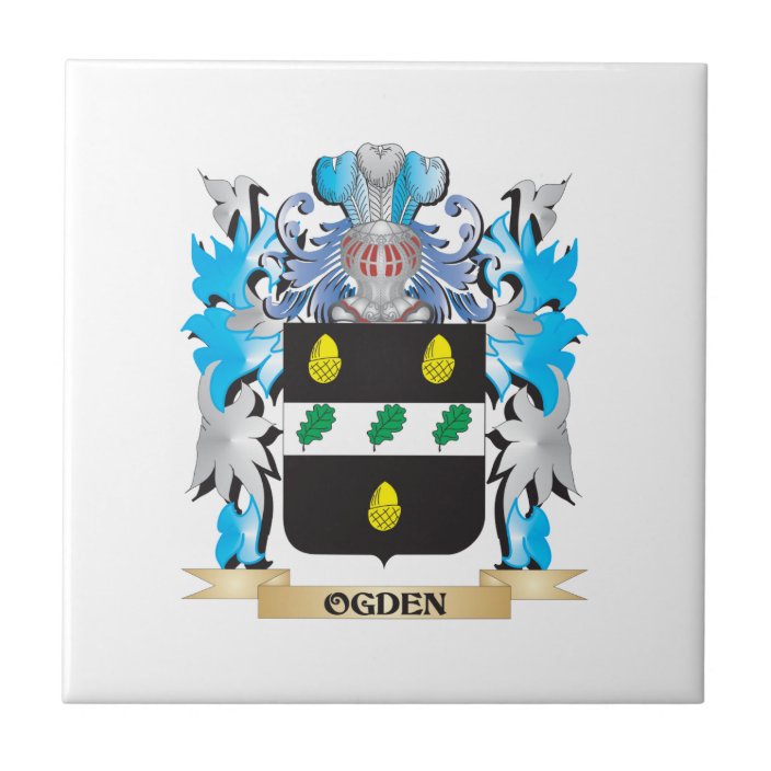 Ogden Coat of Arms - Family Crest Tile | Zazzle.com