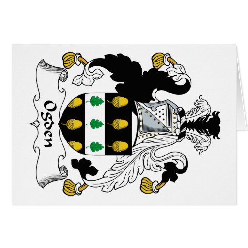 Ogden Family Crest Greeting Card | Zazzle