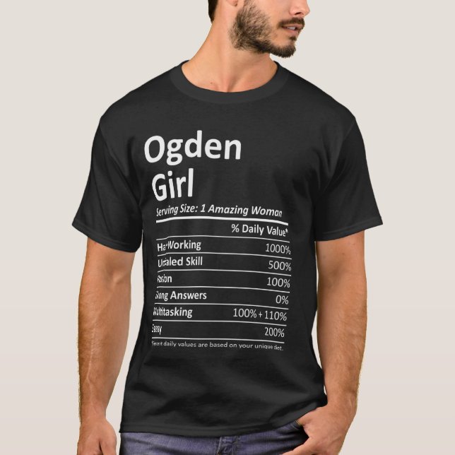 Ogden Girl Ut Utah Funny City Home Roots Usa T-Shirt (Front)
