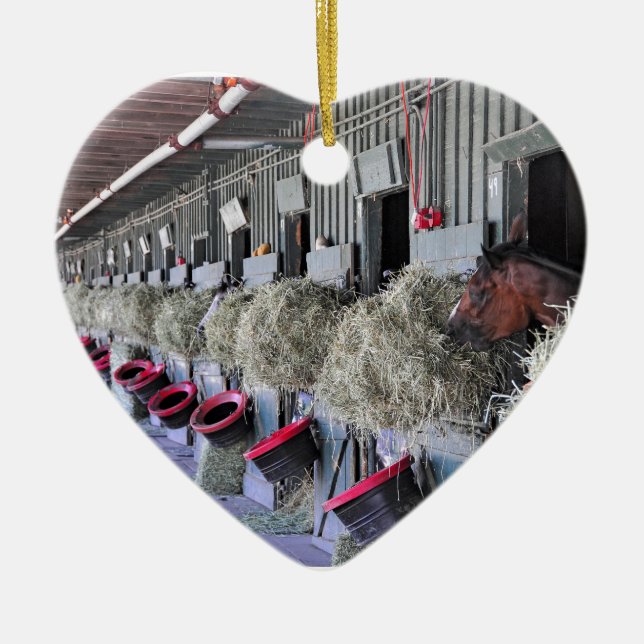 Ogden Phipps Stables Ceramic Ornament (Front)