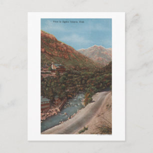 Ogden, Utah - Ogden Canyon View & River Postcard