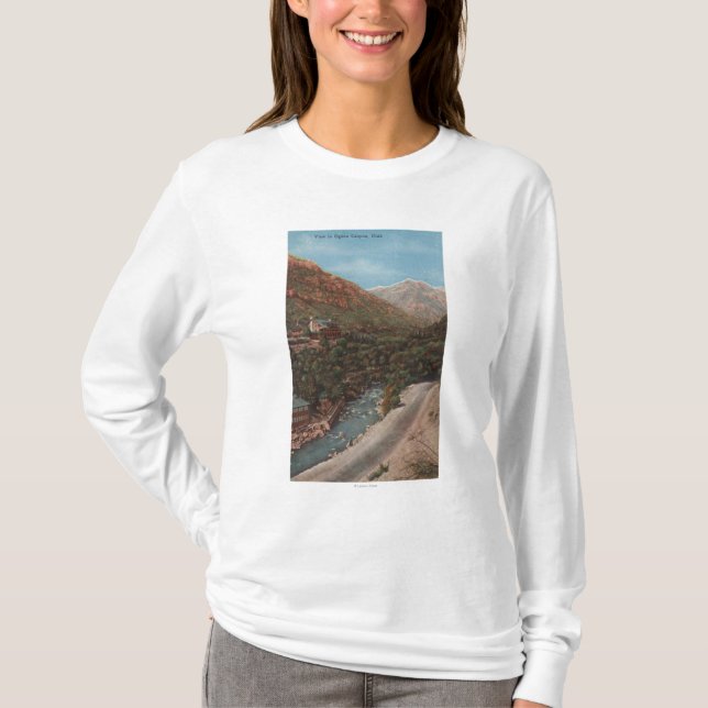 Ogden, Utah - Ogden Canyon View & River T-Shirt (Front)