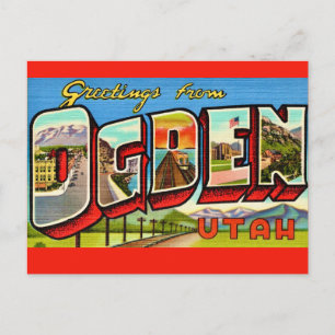 Ogden Utah Retro Postcard