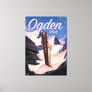 ogden, Utah Ski poster Canvas Print