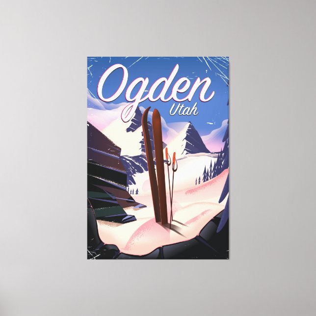 ogden, Utah Ski poster Canvas Print (Front)