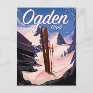 ogden, Utah Ski poster Postcard